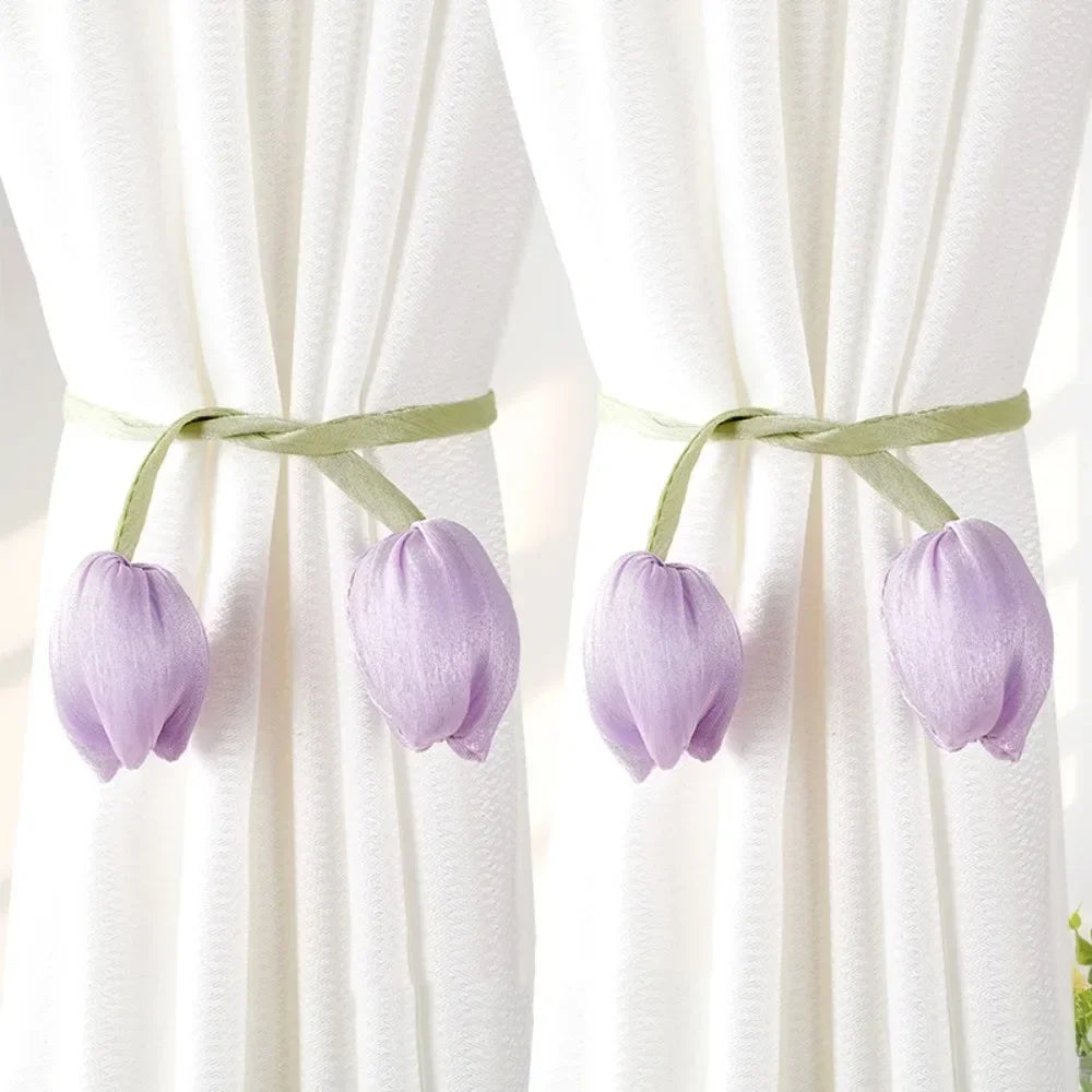 Creative Fashion Tulip Curtain Straps Adjustable Elegant Curtain Tieback Beautifully Curtains Tie Rope Homestay