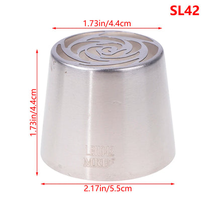 1Pc Stainless Steel Russian Piping Tips Christmas Cake Icing Frosting Nozzles For Cupcake Decoration DIY Kitchen Baking Tool