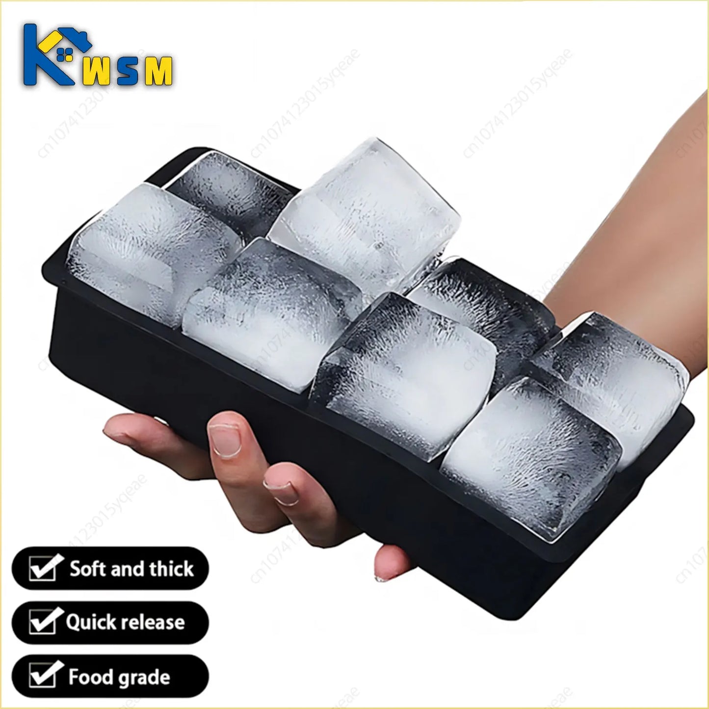 4/6/8/15Grids Silicone Ice Cube Molds Spherical Ice Cube Molds Ice Cream Ice Cube Making Machine Reusable Whiskey Ice Cube Mo