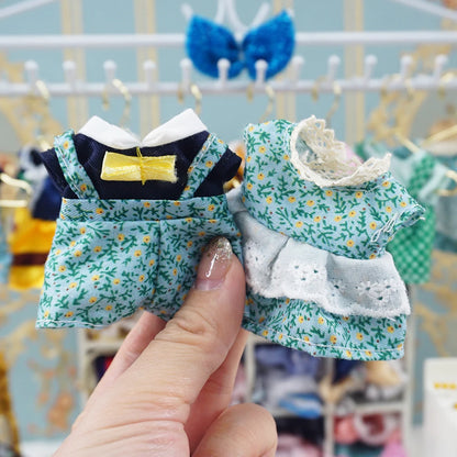 Dress Dollhouse Accessories 1:12 Forest Animal Family Clothes Fashion Daily Wear Casual Outfits Vest Shirt Skirt Pants for Do
