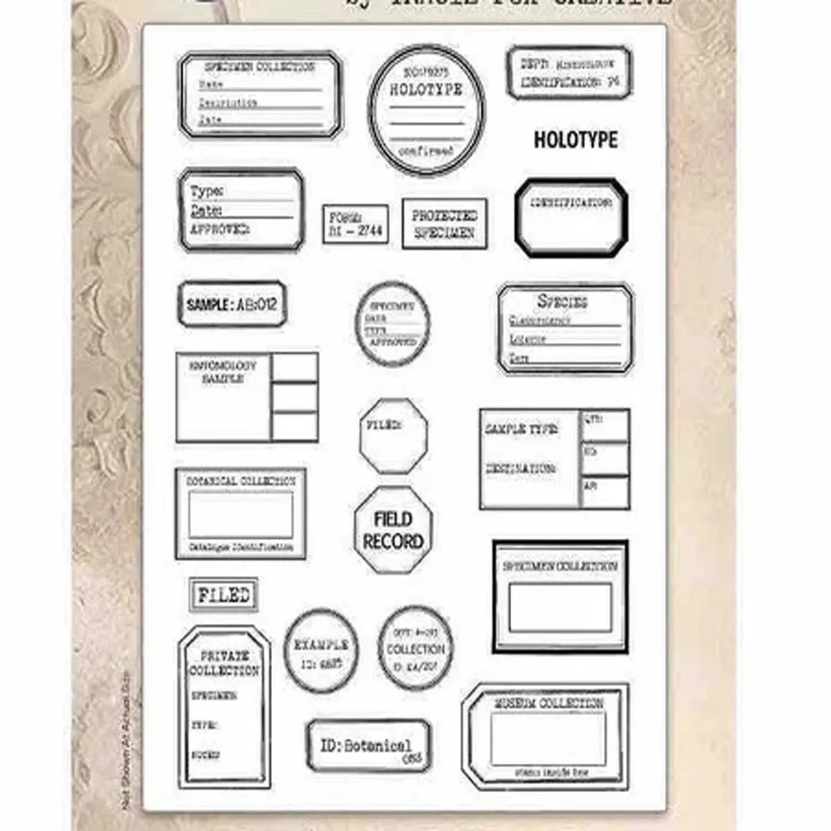 2026 New A6 Clear Stamps Identity Card Design DIY Scrapbook Journal Album Card Making Supplies - only stamp 8