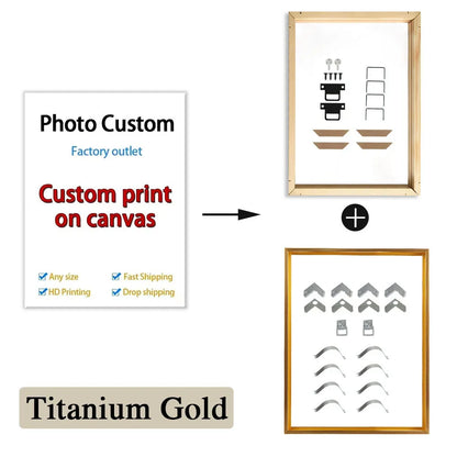 YWDECOR Custom Big Size Painting Canvas HD Print Your Picture Personalized Wall Art Poster Photo for Living Room Home Decor G