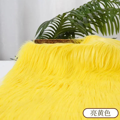 25x45cm 9cmPile Faux Fur Fabric For Sewing Doll Toy Beard Hair DIY Patchwork Material Accessories Home Decoration Cosplay Fab