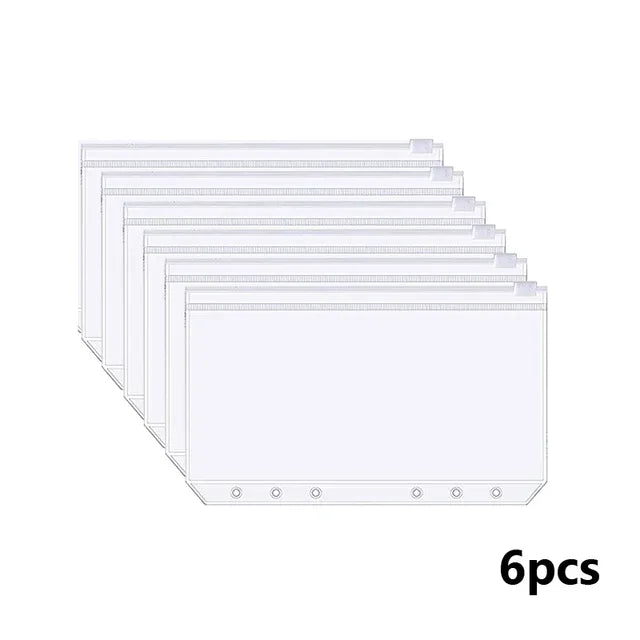 2026 A6 Binder Budget PU Leather PlannerPockets Expense Budget Sheets Notebook Cash Envelope Organizer System with Clear Zipp