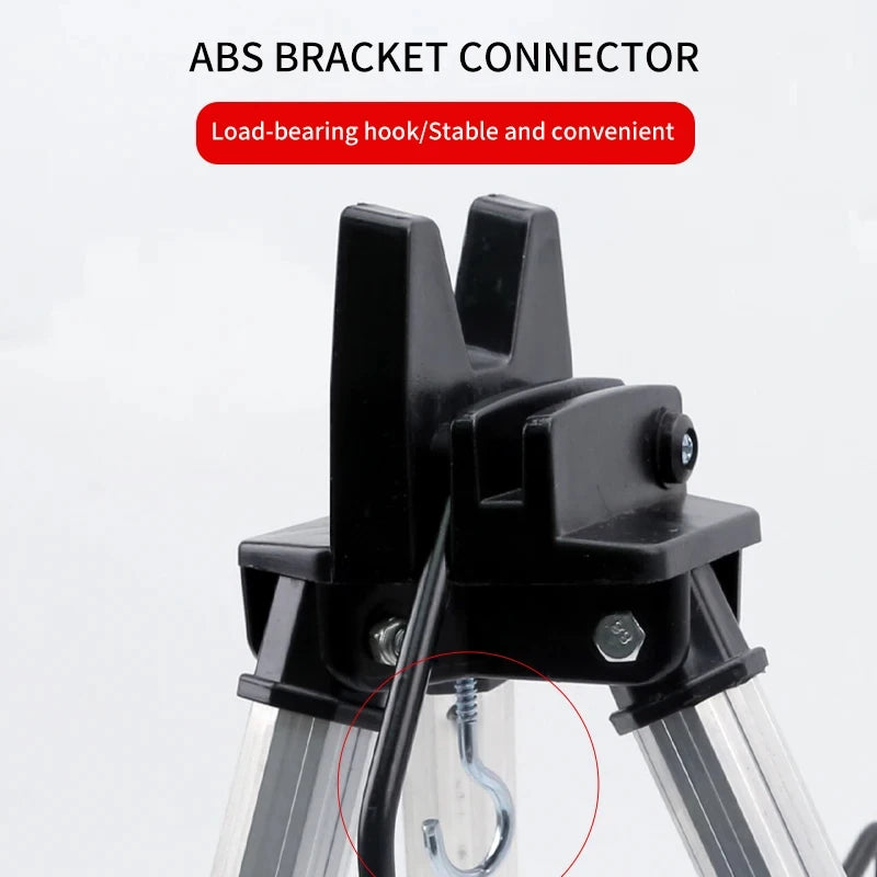 3-Fold Telescopic Bracket Holder Sea Pole Support Frame Fishing Rod Rest Base Load-Bearing Tripod Stand for Angling