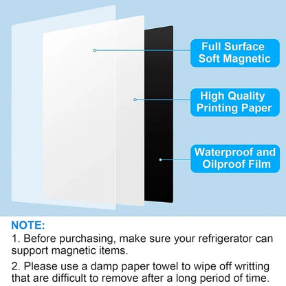 A4 Size Dry Erase White Board for Fridge Sticker Magnetic Whiteboard,Portable 11.8"x8.2" Planner for Refrigerator