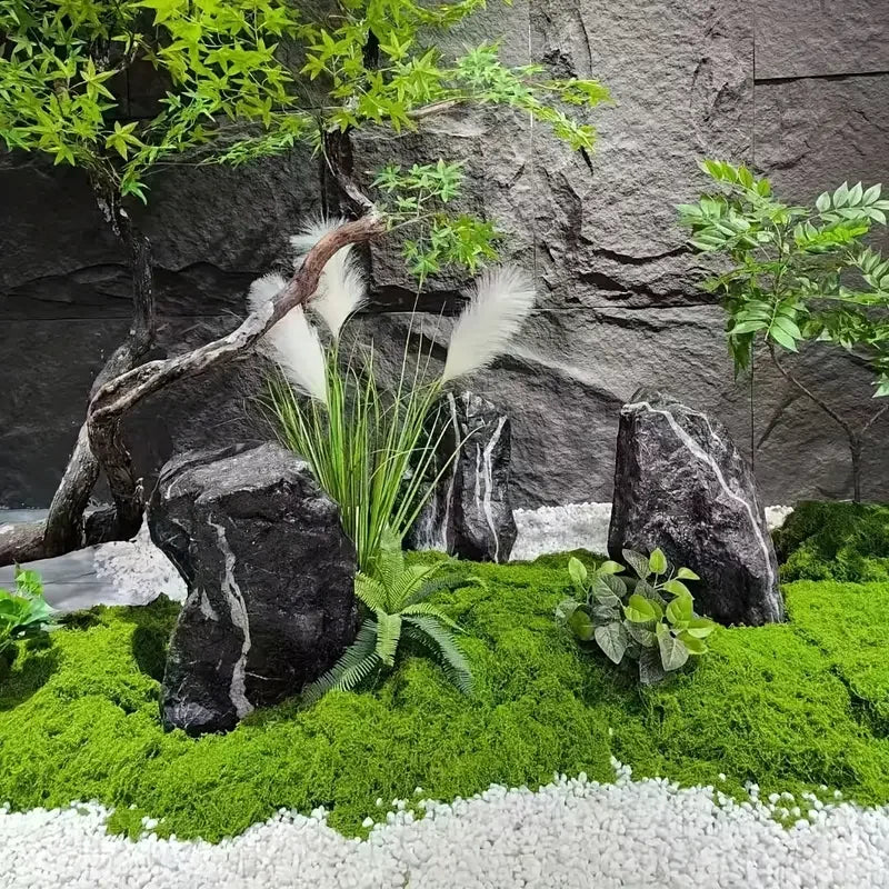 100cm*100cm Artificial Moss Carpet Aquascape Bionic Turf Fake Moss Micro-Landscaping Arrangement Lawn Bonsai Potted Plants Pa