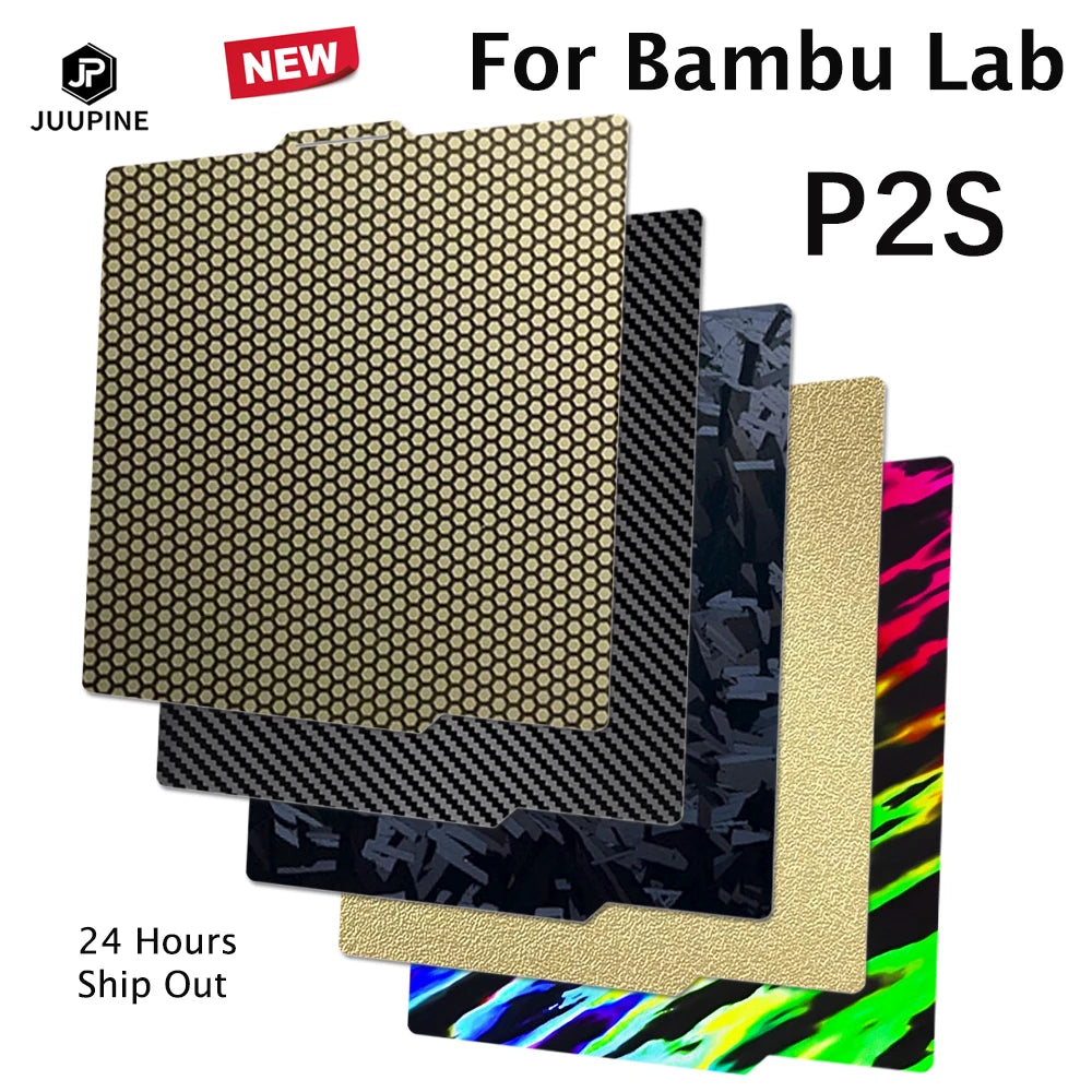 Bambulab P2S Build Plate Smooth Carbon Honeycomb Pei Textured P2S Upgrade Printplate Bambulab P2S Parts 3d Printer Accessorie
