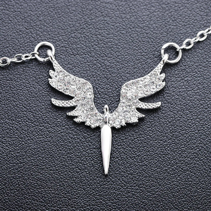 New Creativity Angel Wings Unique Design Pendant Necklace Classic Accessories All-match Personality Clavicle Chain Charm Jewe