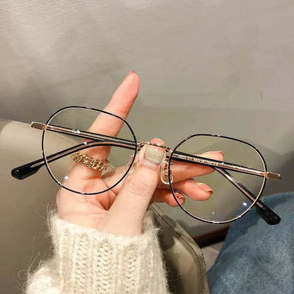 Luxury Myopia Glasses Classic Vintage Anti-blue Light Eyeglasses Women Men Minus Diopter Eyewear Prescription with 0 -0.5To -