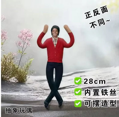 Michael Jackson Cosplay Prop Doll Plush Figure Abstract Joint Mobility Dolls Soft Stuffed Room Decoration Props Collection Gi