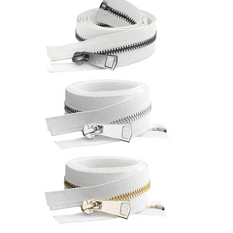 20/30/40/50/60/70/80cm 5# Colorful Open-End Auto Lock Metal Zipper DIY Handcraft For Clothing Pocket Garment Shoes