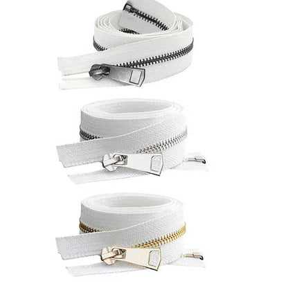20/30/40/50/60/70/80cm 5# Colorful Open-End Auto Lock Metal Zipper DIY Handcraft For Clothing Pocket Garment Shoes