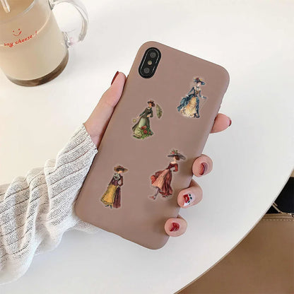 50PCS Vintage European and American Character Stickers for Mobile Phones, Laptops, Cups, Photo Frames, DIY Decorative Sticker