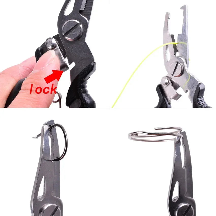 Multifunction Fishing Pliers Tools Accessories for Goods Winter Tackle Pliers Vise Knitting Flies Scissors Braid Set Fish Ton