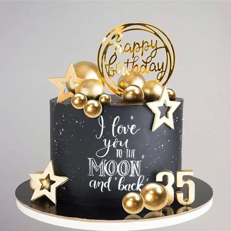20Pcs Colorful Balls Cake Topper Mini Balloons Cupcake Insert Sticks for Wedding Birthday Party Cake DIY Decoration Baby Show