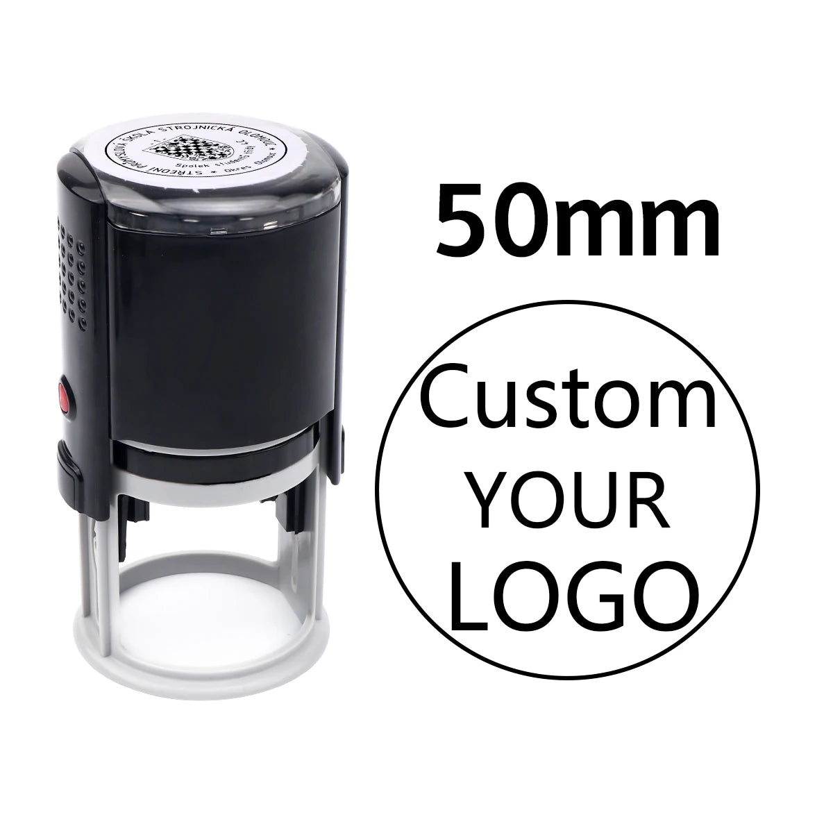 Custom Stamp Round Self Inking,Personalized Stamp 25/30/40/50mm Monogram LOGO Design Rubber Stampswith 4 Optional Ink Colors 