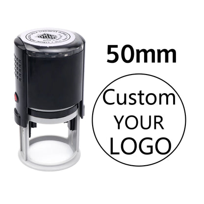 Custom Stamp Round Self Inking,Personalized Stamp 25/30/40/50mm Monogram LOGO Design Rubber Stampswith 4 Optional Ink Colors 