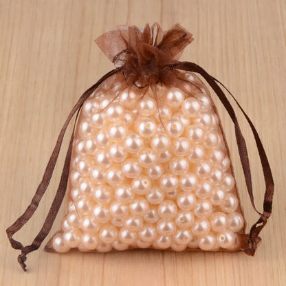 100pcs 24 Colors Jewelry Packaging Bag 5*7 7*9 9*12 10*15cm Organza Bags Gift Storage Wedding Drawstring Pouches Wholesales -