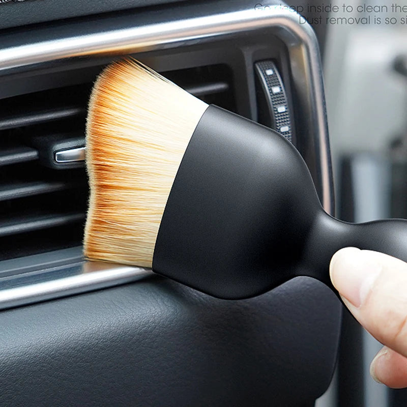 Car Air Vent Cleaning Soft Brush with Casing Car Interior Cleaning Tool Artificial Car Brush Car Crevice Dusting Car Detailin