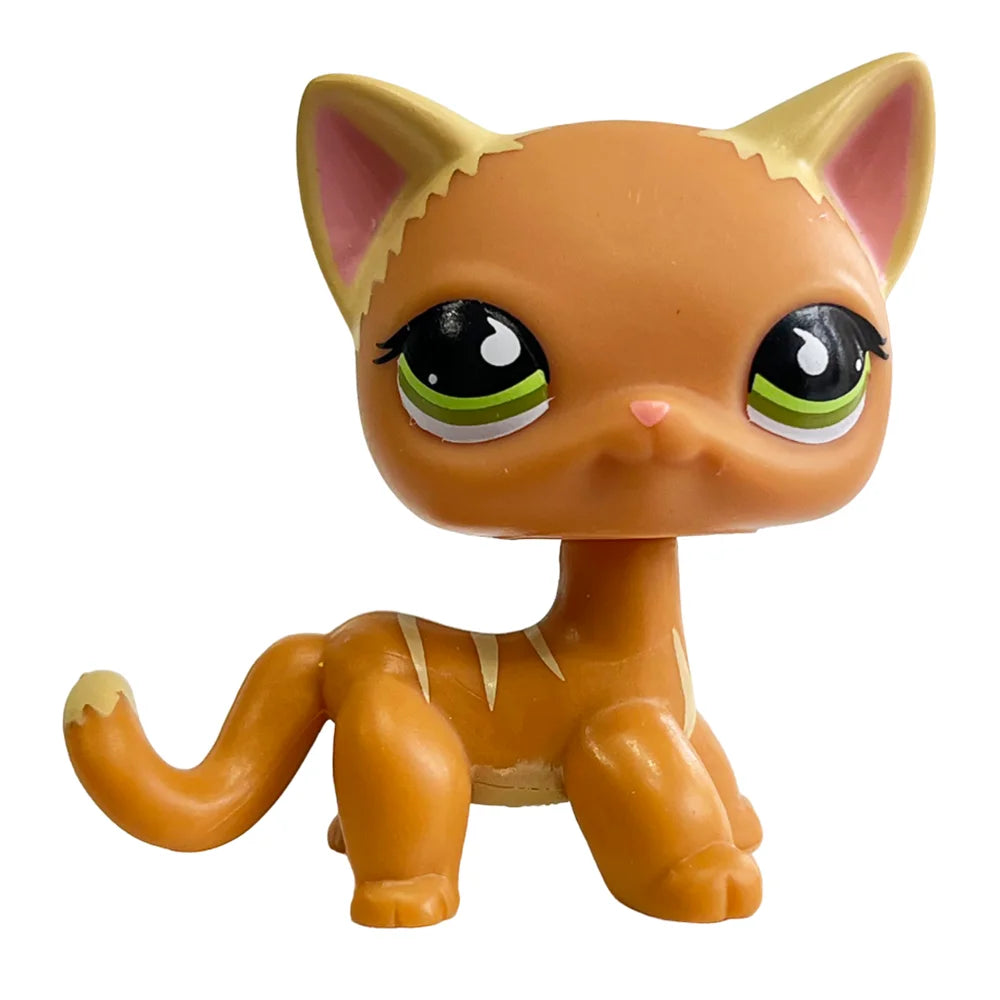 Rare Pet Shop LPS Toy Stands Short Hair Cat Original Kitten Husky Puppy Dog Fox Cute Animal Old Bobble Head Toy - 525