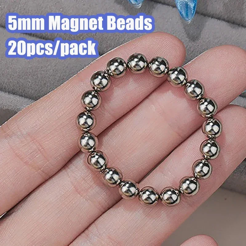 Round Magnetic Bead Nail Art Multi-Functional Powerful Magnet Cube Stones for Water Wave Ripple Cat Eye Design Manicure Tools