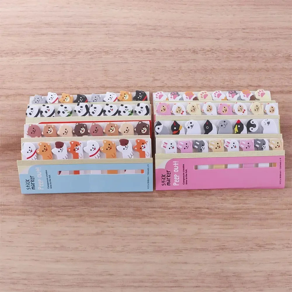 Cute Penguin Cat Panda Memo Pads Sticky Notes Index Posted Planner Office Creative School Stationery