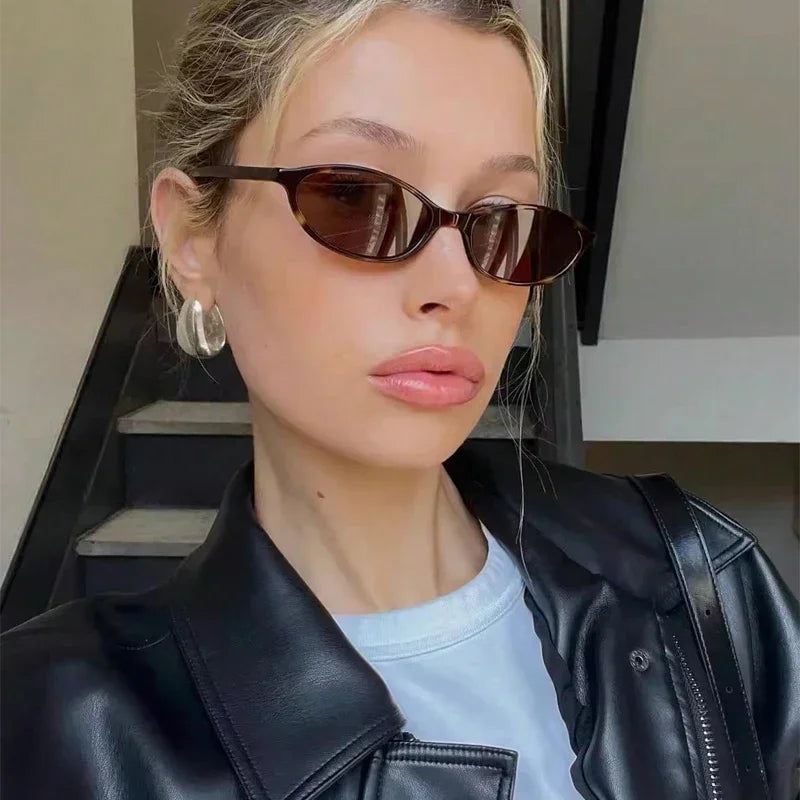 Sexy Small Oval Women's Sunglasses 2025 New Fashion Leopard Brown Hot Sun Glasses Female Retro Colorful Shade Eyeglass