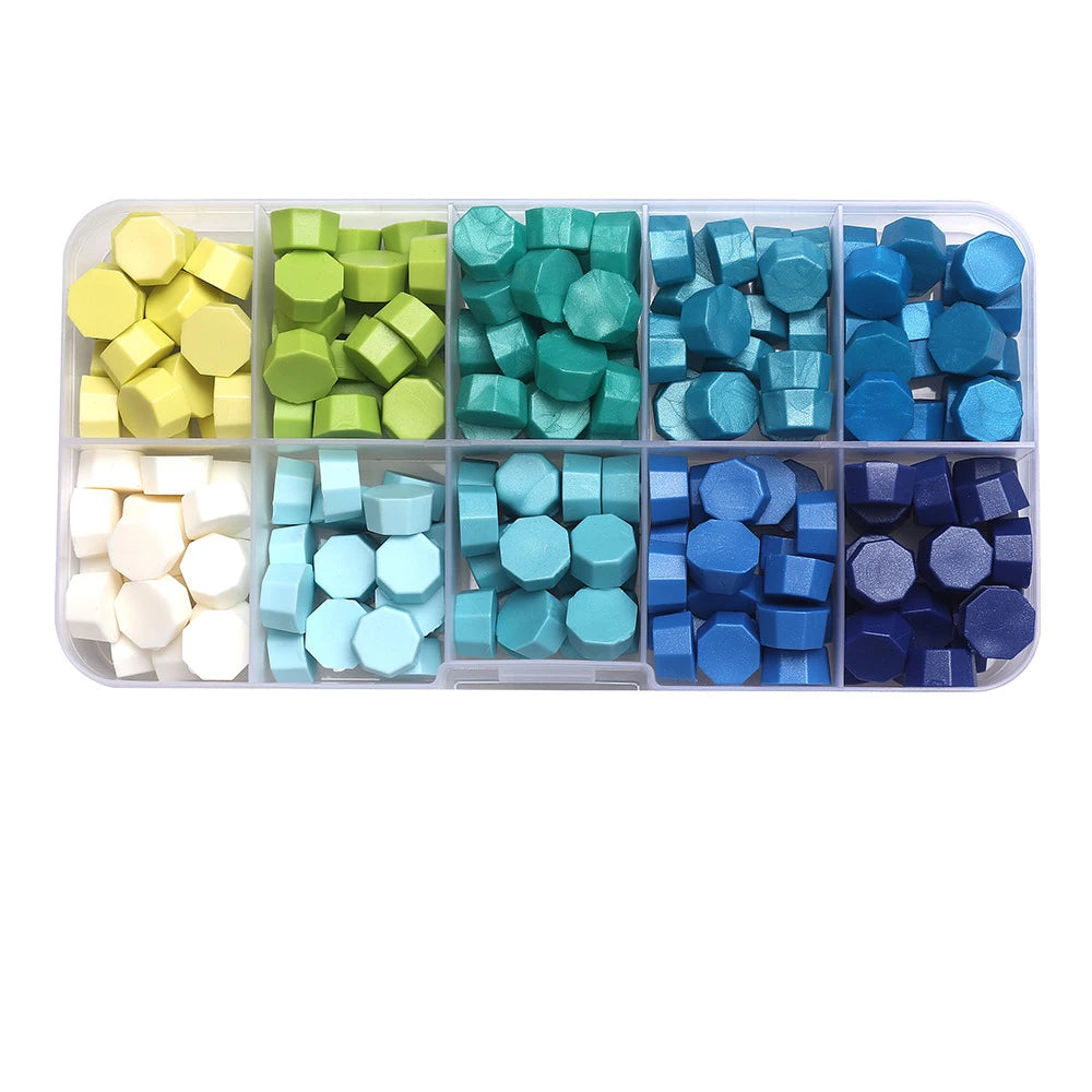 Retro Sealing Wax Beads Plant Wax Seal Wax Box Set 10 Color Sea Bead Wax Seal For Wedding Wax Seal Tools For Making Wax Seal