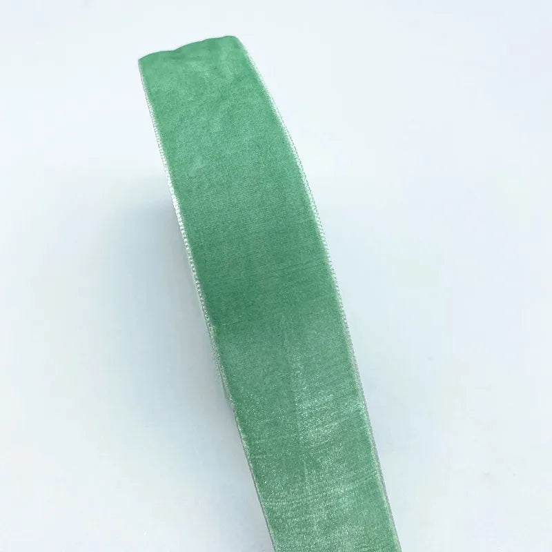 New 6-38mm Colour Single Face Line Velvet Ribbon for Bowknot Christmas Ribbon Party Decorations