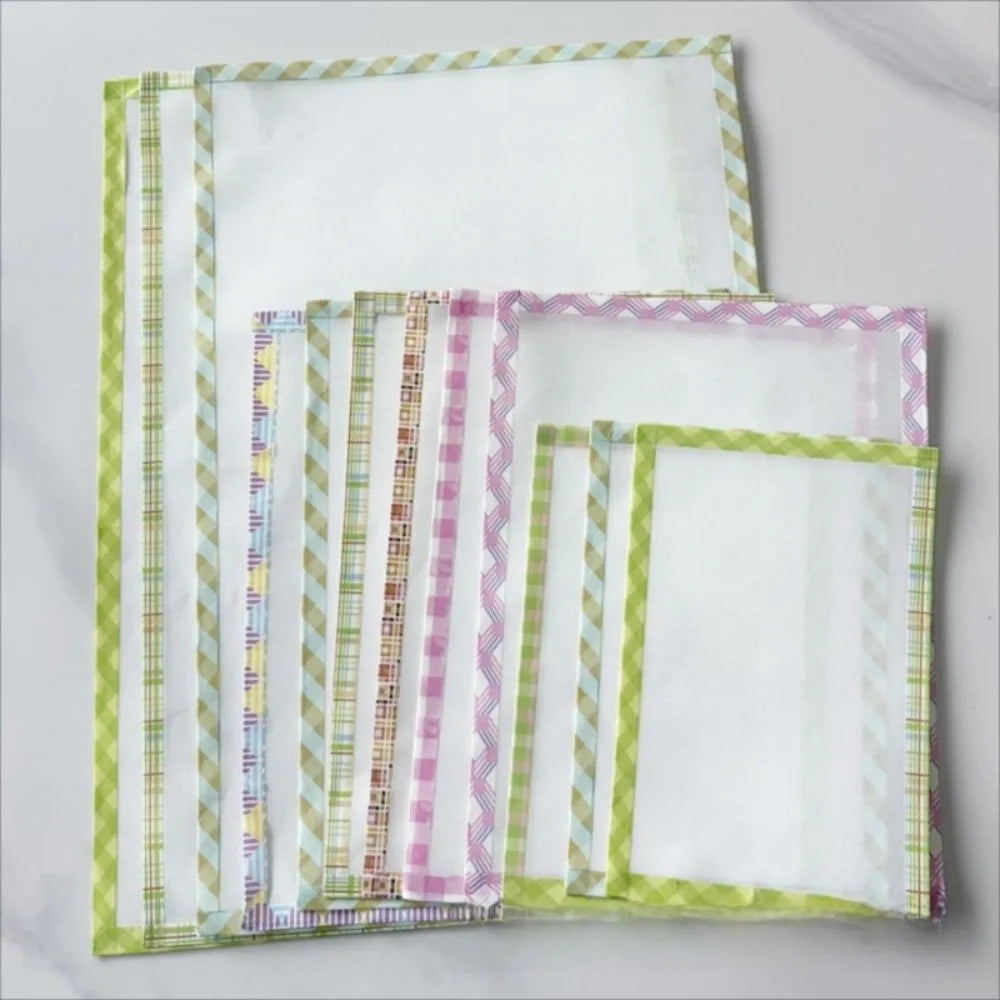 Handmade Perler Beads Baking Cloth Edge-stitched Transparent Iron-on Mat DIY Accessories Perler Beadsheat-resistant Paper