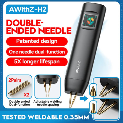 AWithZ Portable Spot Welder DIY Handheld Spot Welding Machine 90 Gears Adjustable Spot Welding for 18650 Lithium Battery - H2