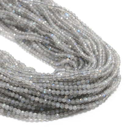 2 3 4mm Faceted Tiny Beads Natural Aquamarine Lapis Lazuli Tourmaline Amethyst Stone Beads for Jewelry Making Diy Accessories