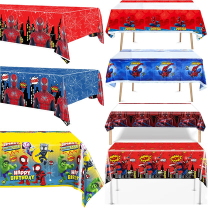 birthday party supplies, Spiderman tablecloth decorations, superhero party supplies, kids birthday party table cover, Spider-