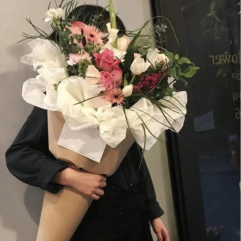 40pcs Tissue Paper 75*52CM Craft Paper Floral Wrapping Scrapbooking Paper Party Gift Packaging Decorative Flower Packing Pape