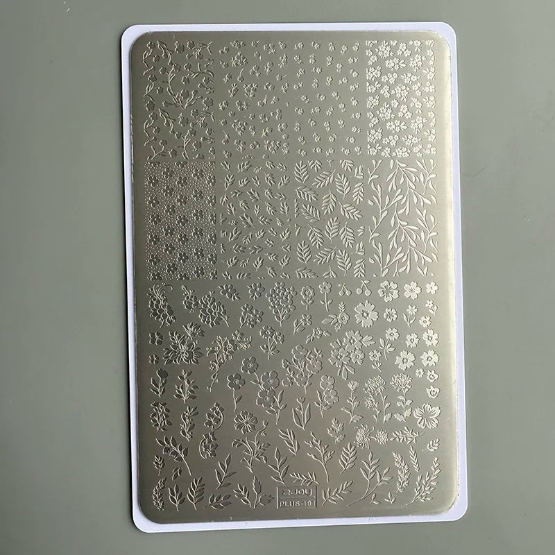 XMQ NAIL ART STAMPING PLATES LACE DESIGNS IMAGEPLATES DENIM STYLE TEMPLATE - plus191