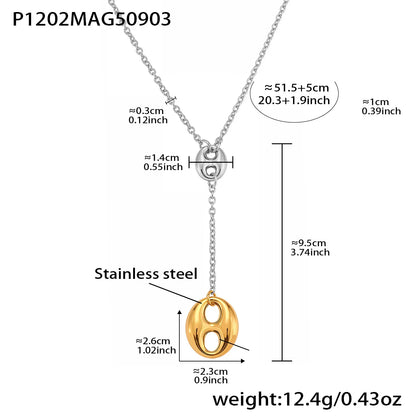 4 Models Dainty Lariat Y Necklace In Stainless Steel 18k Gold Plated Chain Tassel Necklaces Two Tone Pendant Necklace For Wom