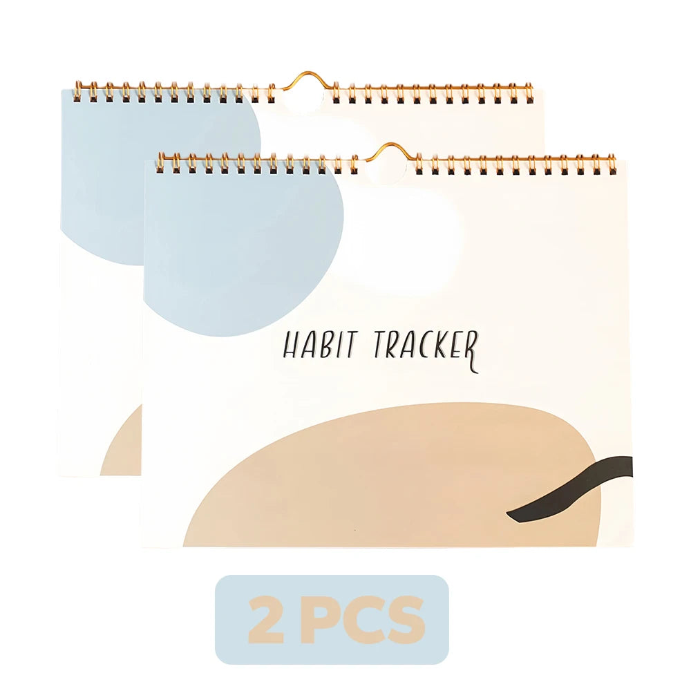 Habit Tracker Calendar Motivational Habit Tracking Journal Inspirational Goal Planner with Weekly Undated 12 Month Journal - 