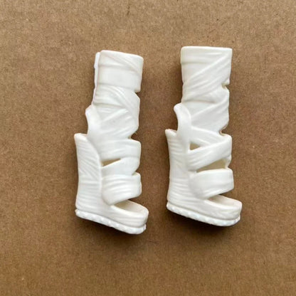 1/6 Monster Doll Boots Sandals Original Doll Shoes Unique Personality Toy Accessories for Collectible Figures - White (Style 