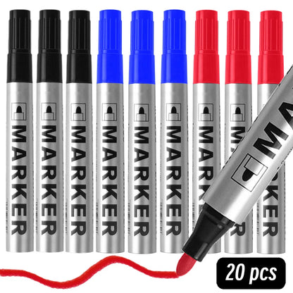 Permanent Paint Marker Pen Waterproof Black Pen for Tyre Oily Markers Quick Drying Signature Pen Stationery Supplies