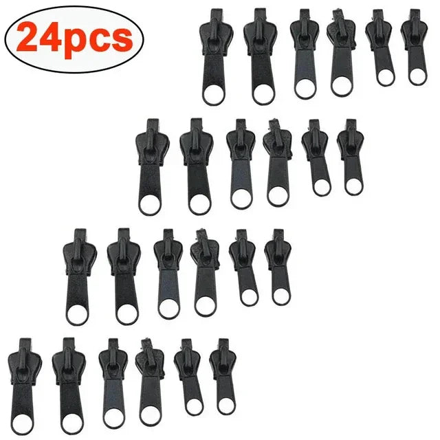6/12pcs Instant Zipper Universal Instant Fix Repair Kit Replacement Zip Slider Teeth Multifunctional Clothing Replacement Zip