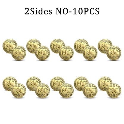 YES NO Decision Coins Magic Coin Collections Good Luck Vintage Antique Bronze Wish Lucky Coin US Coins Commemorative Gold Coi