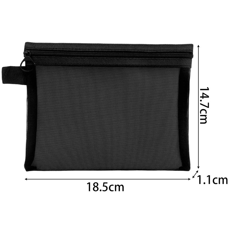 1/3pcs Mesh Clear Cosmetic Bags Small Large Black Makeup Bag Portable Travel Toiletry Organizer Case Lipstick Storage Pouch -