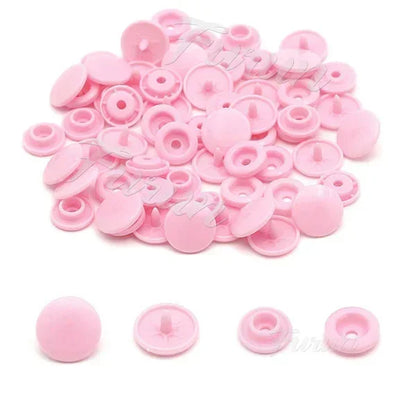 100sets Multiple Colors Plastic Snap Buttons Round Press Stud Fasteners for Baby Clothes Garment Accessories DIY Craft 20Colo