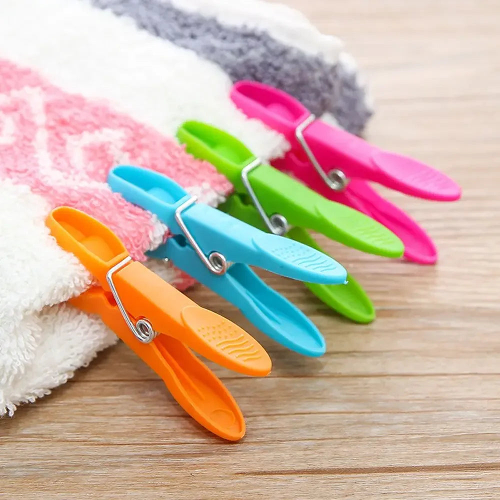 48/24Pcs Clothespins Hanging Pegs Clips Plastic Hangers Racks Laundry Clothes Pegs Clamps Towel Clips Home Storage Hooksks - 