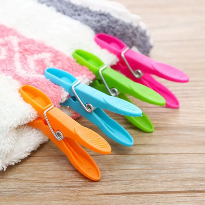 48/24Pcs Clothespins Hanging Pegs Clips Plastic Hangers Racks Laundry Clothes Pegs Clamps Towel Clips Home Storage Hooksks - 