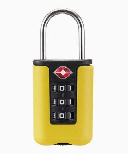 Approved Luggage Lock 3 Digit Combination Password Lock Travel Suitcase Security Padlock Black - Yellow