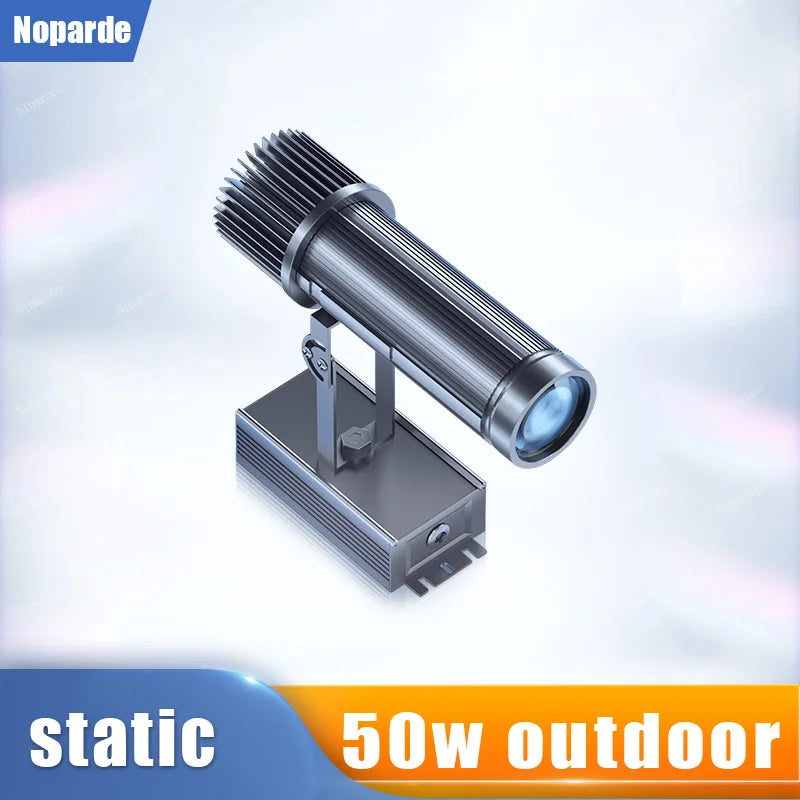 LED Logo Projection Custom Advertising Notice, Restaurant Welcome Image Sign, Caution Rotary Light Gobo Projector for Outdoor
