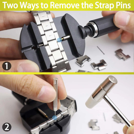 Watch Band Link Removal Tool Kit Metal Watch Repair Tool Adjusting Watch Strap Tool with Watch Pin Band Bracelet Link Pin Too