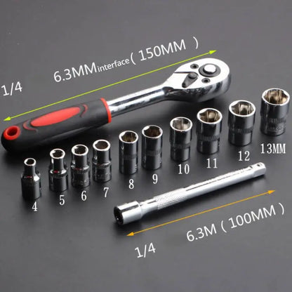 12 Pcs Set Wrench Socket Set Motorcycle Bicycle Repairing Tool Hardware Car Boat Auto Repair Tools Bike Multitool Bike Tool K